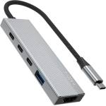 FIXED usb-hub с 5 порта, тъмносив (fixhu-cr-gr)
