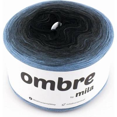 MILA Příze OMBRE Classic 1200m/3nitky M034R - Temná noc