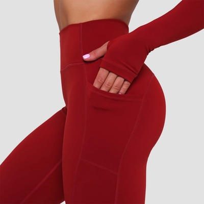 GymBeam Dámske legíny Ignite Dark Red