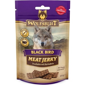 Wolfsblut Meat Jerky BLACK BIRD - Лакомство за куче със сушено пуешко месо, Германия - 80 гр - WB785667
