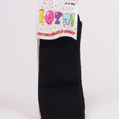 Детски памучен чорапогащник в черен цвят