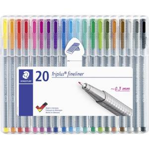 STAEDTLER Fineliner Triplus 0, 3мм комплект (20) (334 SB20)