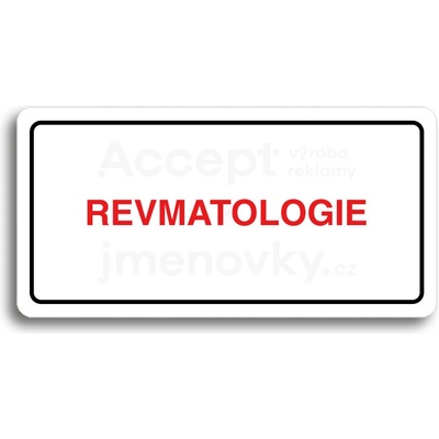 ACCEPT Piktogram REVMATOLOGIE - bílá tabulka - barevný tisk