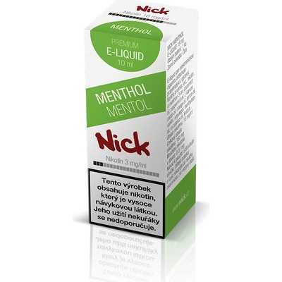 Nick Menthol Super Low 10 ml 3 mg – Hledejceny.cz
