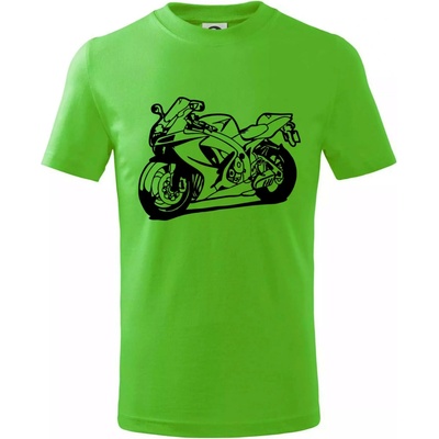 Športová motorka tričko detské Apple Green