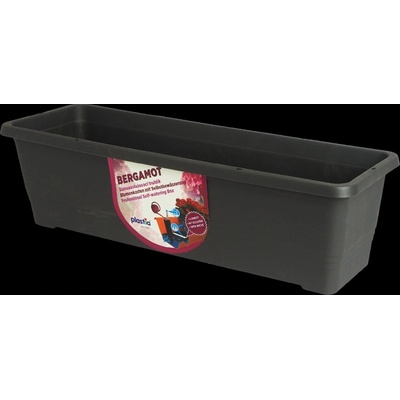 Plastia Samozavlažovací truhlík Bergamot 80 x 20 x 17 cm antracit