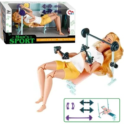 Фитнес кукла със спортни уреди 8715