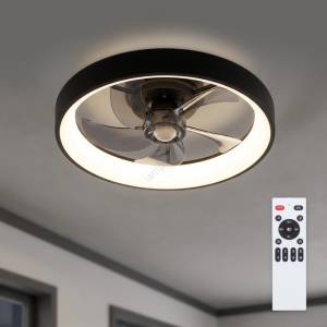 Brilagi - LED димируем таванен вентилатор LED/34W/230V Ø 50 см, черен + дистанционно управление (BG4011)