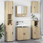 vidaXL Комплект мебели за баня 5 бр. Дъб сонома 61 x 35 x 64 см (3392985)
