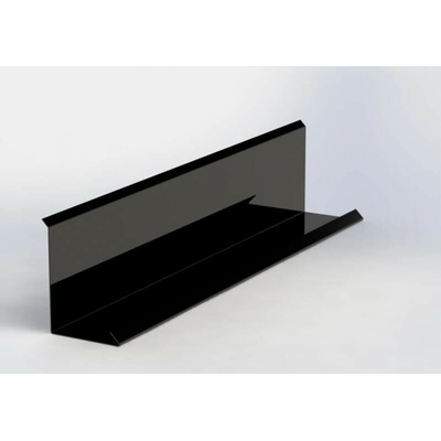 Lemování zdí klasik r.š.333mm Al Hliník lakovaný RAL 9005 černá dl.2m