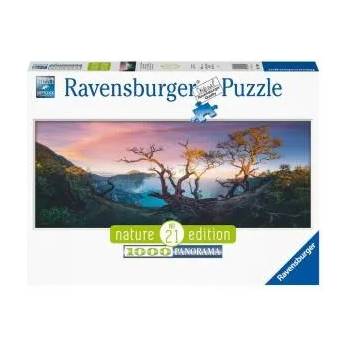 Ravensburger Пъзел Ravensburger панорама 1000 части - Киселинно езеро в планината Иджен, Ява, 7017094