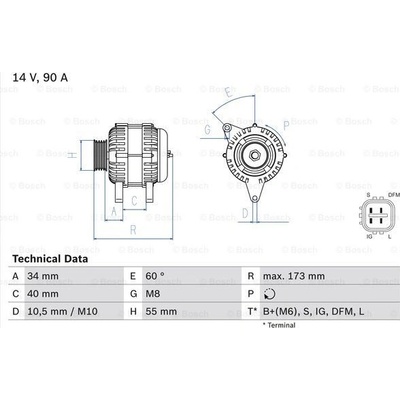 0986046110 BOSCH generátor