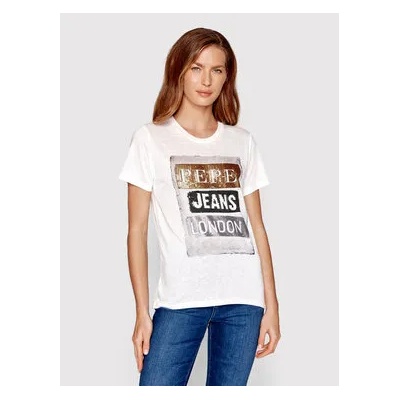 Pepe Jeans Тишърт Tyler PL505351 Бял Regular Fit (Tyler PL505351)