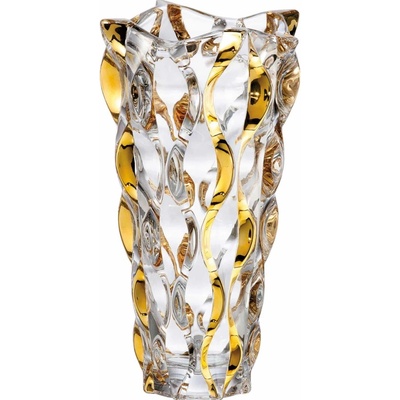 Krištáľová váza Samboa gold 30,5 cm