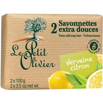 Le Petit Olivier extra jemné mydlo Verbena a citrón 2 x 100 g