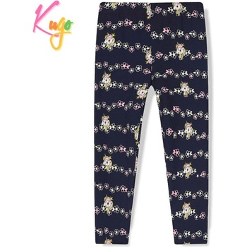 Kugo Dívčí legíny FL6737 tmavě modrá s jednorožci