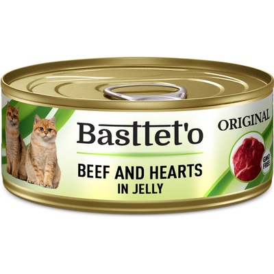 Basttet'o Original Hovädzie mäso so srdcom v želé pre mačky 85 g