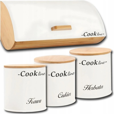 Sada chlebníku Cook Line, bílý kov