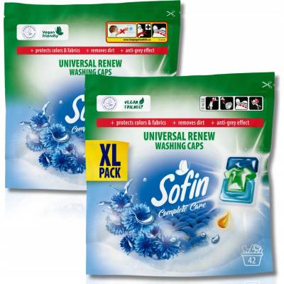 Sofin prací kapsle bílého a světlého prádla Vegan Ochrana barev 2 x 33 PD