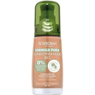 Deborah Milano Formula Pura make-up s Aloe Vera a vitaminem C Nude BIO 05 Almond 30 ml