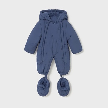 Mayoral Зимен космонавт за новородено момче в син цвят с бродирани животни Mayoral