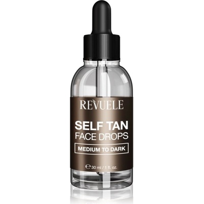 Revuele Paradise Bronze Self Tan Face Drops samoopalovací kapky na obličej odstín Medium To Dark 30 ml
