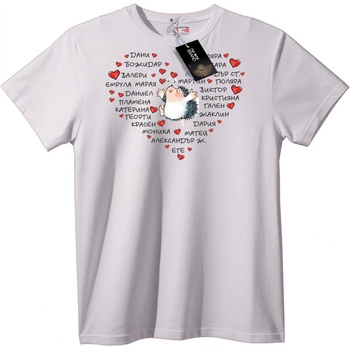 NOONEBRAND Тениска Любов към Таралежите - S, Black