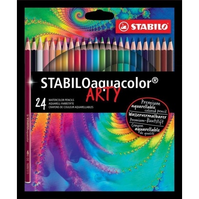 Pastelky STABILO aquacolor, sada 24 ks v kartonovém pouzdru"ARTY"