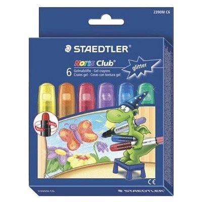 STAEDTLER Voskovky "Noris Club" 6 třpytivých barev gelové