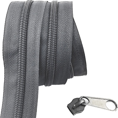 Zip spirálový grafit 8 mm metráž
