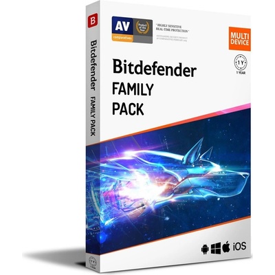 Bitdefender Family pack - 15 lic. 12 mes.