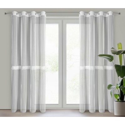 ZÁCLONA ELIANA 140X260 CM BIELA