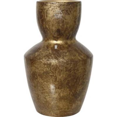 neuvedené Váza terakotová Ø 30 x 19 cm zlato-hnedá