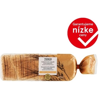 Tesco Toastový chlieb Celozrnný 500 g