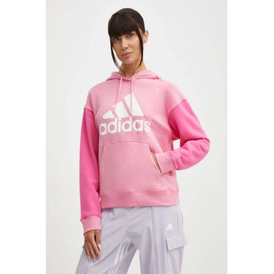 adidas dámska s kapucňou s potlačou IR5450 ružová