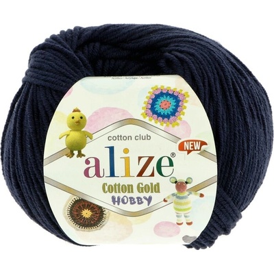 Alize Cotton Gold Hobby New 58 tmavo modrá