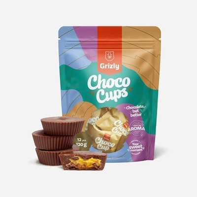 Grizly Choco Cups mléčná & mango 120 g