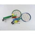 Fisher Price AST. BADMINTON metal. 46 cm shuttlecock + balls 2 col