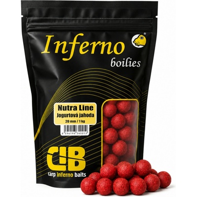 Carp Inferno boilies Nutra 250g 20mm Jogurtová jahoda