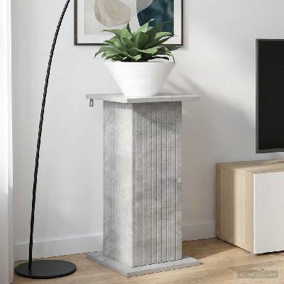 vidaXL Стойка за растения Бетонно сиво 30, 5 x 30 x 60, 5 см (899786)
