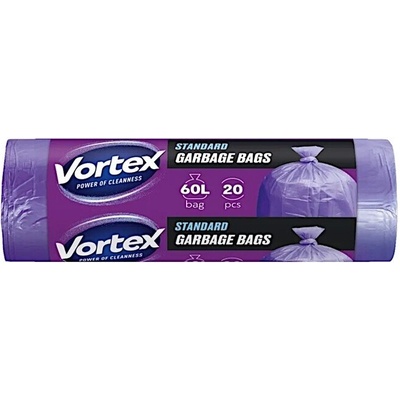 Vortex Стандарт Лилави 60 л, торби за отпадъци, 20бр (4823071662559)
