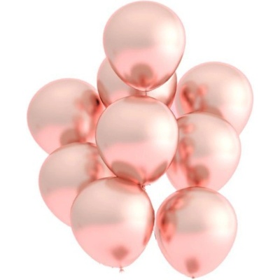 Belbal Malý dekorační balónek chromový růžovo-zlatý