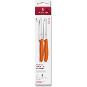 Victorinox Комплект ножове SWISS CLASSIC 11 cm, комплект 2 бр. , назъбени, оранжев, пластмаса, Victorinox (VN678392C1)