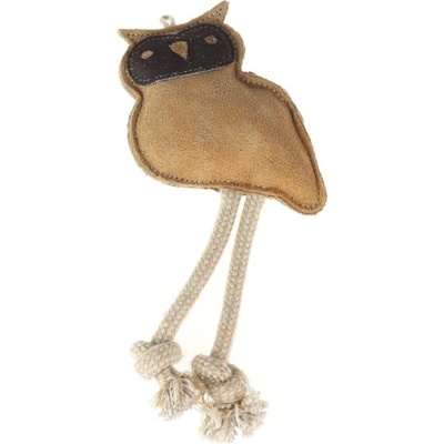 animALL Hračka Sova kůže s provazy natural 28 cm