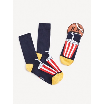 Celio Тъмно сини мъжки чорапи с шарка Celio Soda Celio | Sin | МЪЖЕ | ЕДИН РАЗМЕР