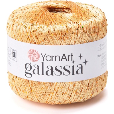 YarnArt Příze Galassia 5818 medová zlaté flitry