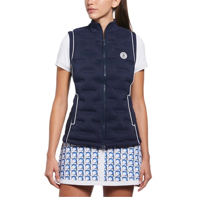 Original Penguin Golf Women's Insulated Woven Golf Vest - Black Iris