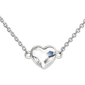 Swarovski elements Strieborná náhrdelník srdce 32061.1 krystal