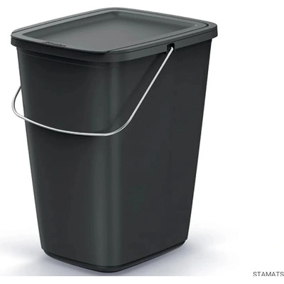 Compacta Q Flap Basic Odpadkový kôš recyklovaný čierny 9 l