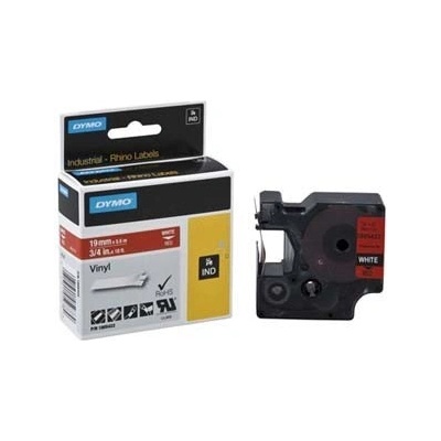 DYMO 1805422 Rhino, 19mm x 5, 5m, бял печат/червен фон, оригинална лента (1805422)